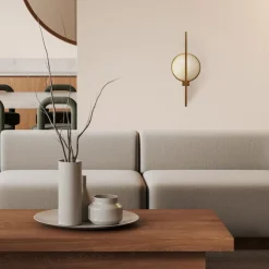 Maytoni Marmo vegglampe i gull med marmor