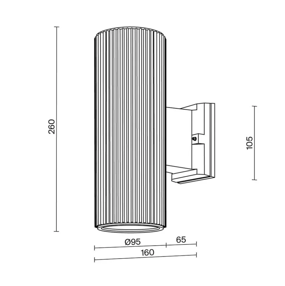 Maytoni Rando utendørs vegglampe, 2 lyskilde, hvit
