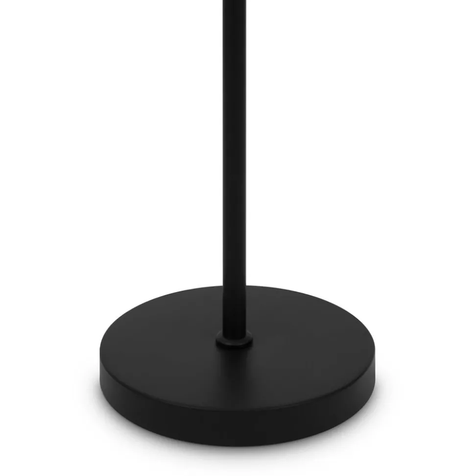 Maytoni Ring gulvlampe med glassskjerm, svart