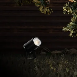 Maytoni Scope spot med jordspyd, svart, aluminium, IP65