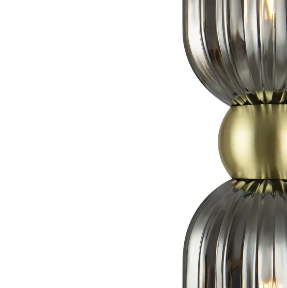 Maytoni vegglampe Antic, 2 lyskilder, gull/grå, glass