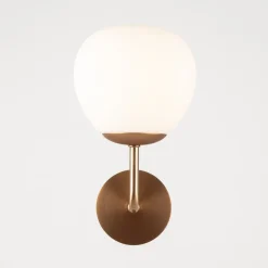 Maytoni vegglampe Erich, messing rosé, glass/metall, 1 lyskilde.