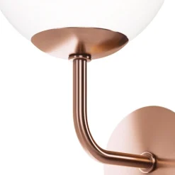 Maytoni vegglampe Erich, messing rosé, glass/metall, 1 lyskilde.