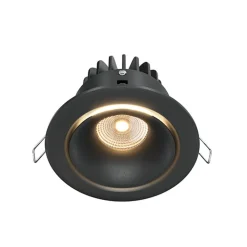 Maytoni Yin LED for innfelt belysning, IP20, 3000K, triac, svart