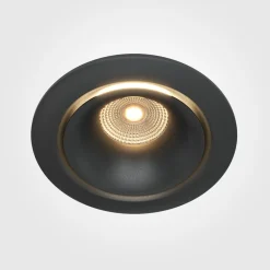 Maytoni Yin LED for innfelt belysning, IP20, 3000K, triac, svart