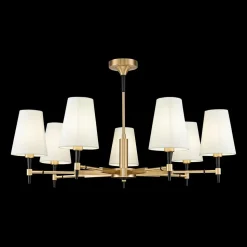 Maytoni Zaragoza lysekrone 7 lyskilder tekstilskj