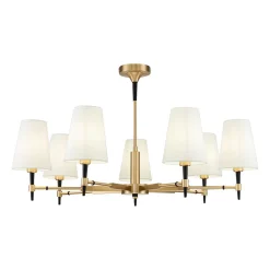 Maytoni Zaragoza lysekrone 7 lyskilder tekstilskj