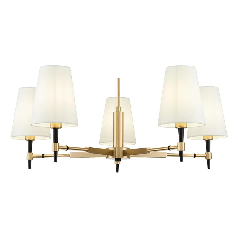 Maytoni Zaragoza lysekrone 5 lyskilder tekstilskj