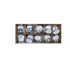 MEGAMAN LED innfelt spot Tego Slim, 10-pakning, 2800 K, hvit