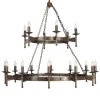 Middelaldersk CROMWELL lysekrone med 18 lys