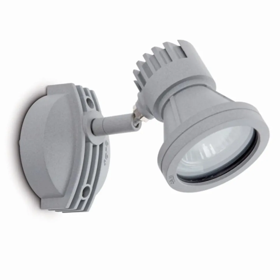 Mini-Project utendørs vegglampe, grå, aluminium, GU10