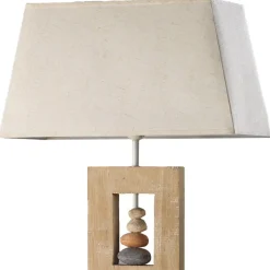 Miriel gulvlampe, høyde 170 cm, tekstil, tre