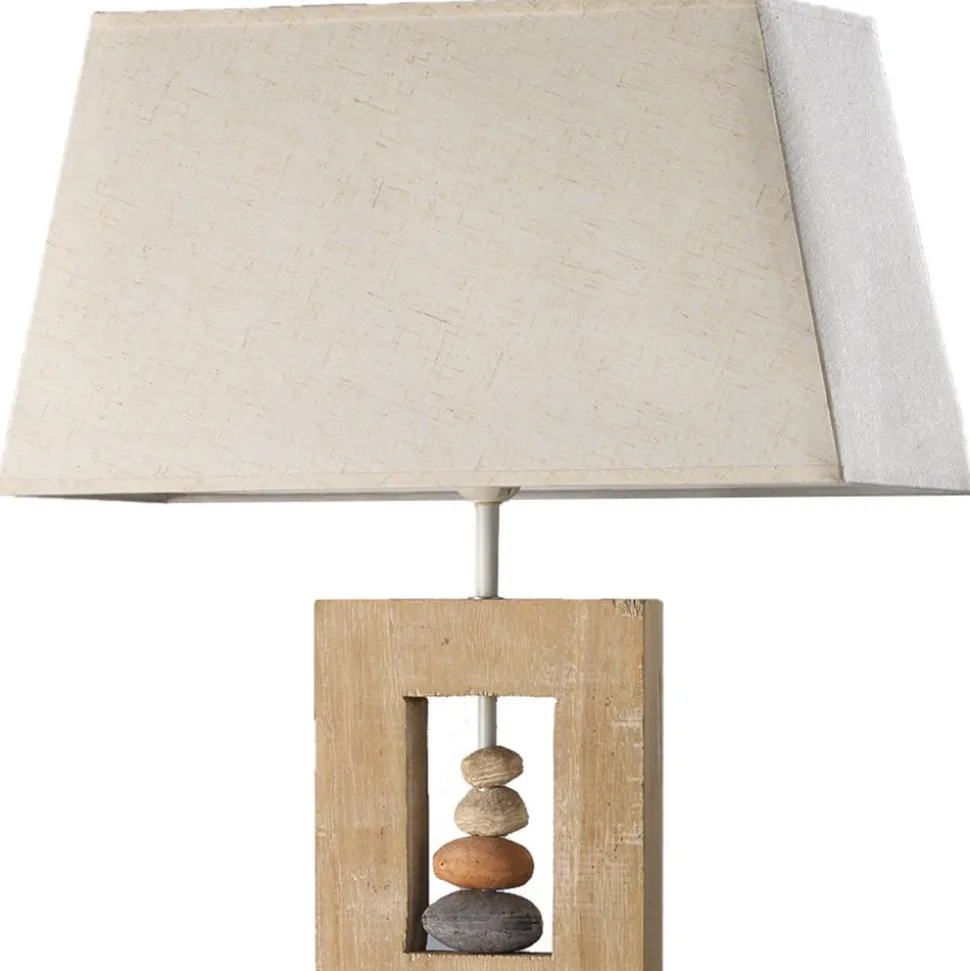 Miriel gulvlampe, høyde 170 cm, tekstil, tre