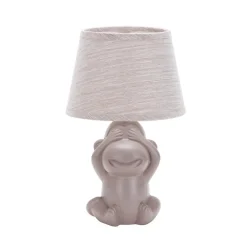 Monkey bordlampe, brun, keramikk, 28 cm høy, E14