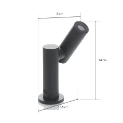 Narea LED-sokkellampe, justerbar, 14 cm