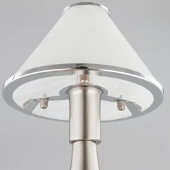 Nattbordlampe Ellen i glass og metall