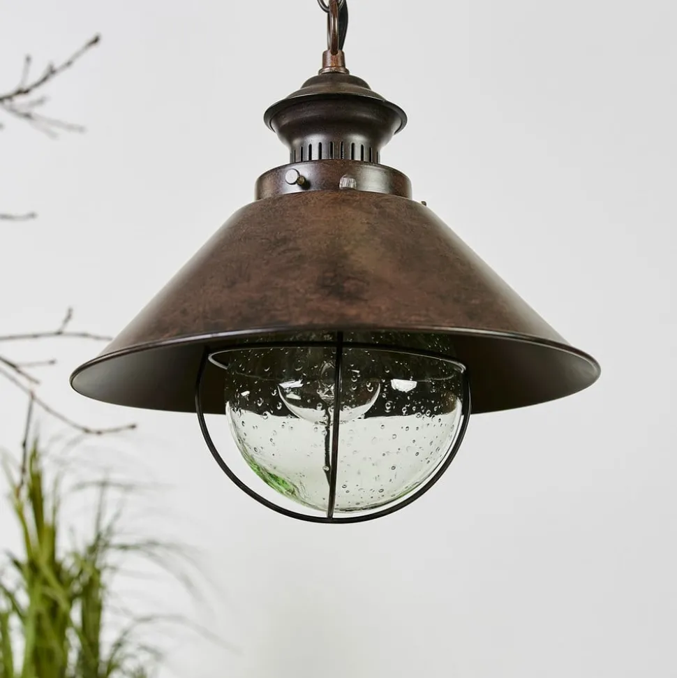 Nautica hengelampe i antikk look 26 cm