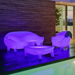 Newgarden Aruba LED lenestol, solcelle + oppladbart batteri