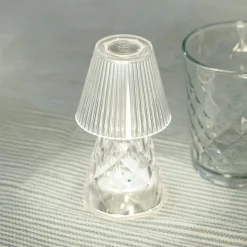 Newgarden LED-bordlampe Lola 12 lux, batteri, gjennomsiktig