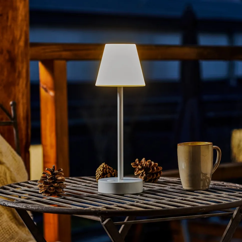 Newgarden Lola Slim LED bordlampe batteri, hvit