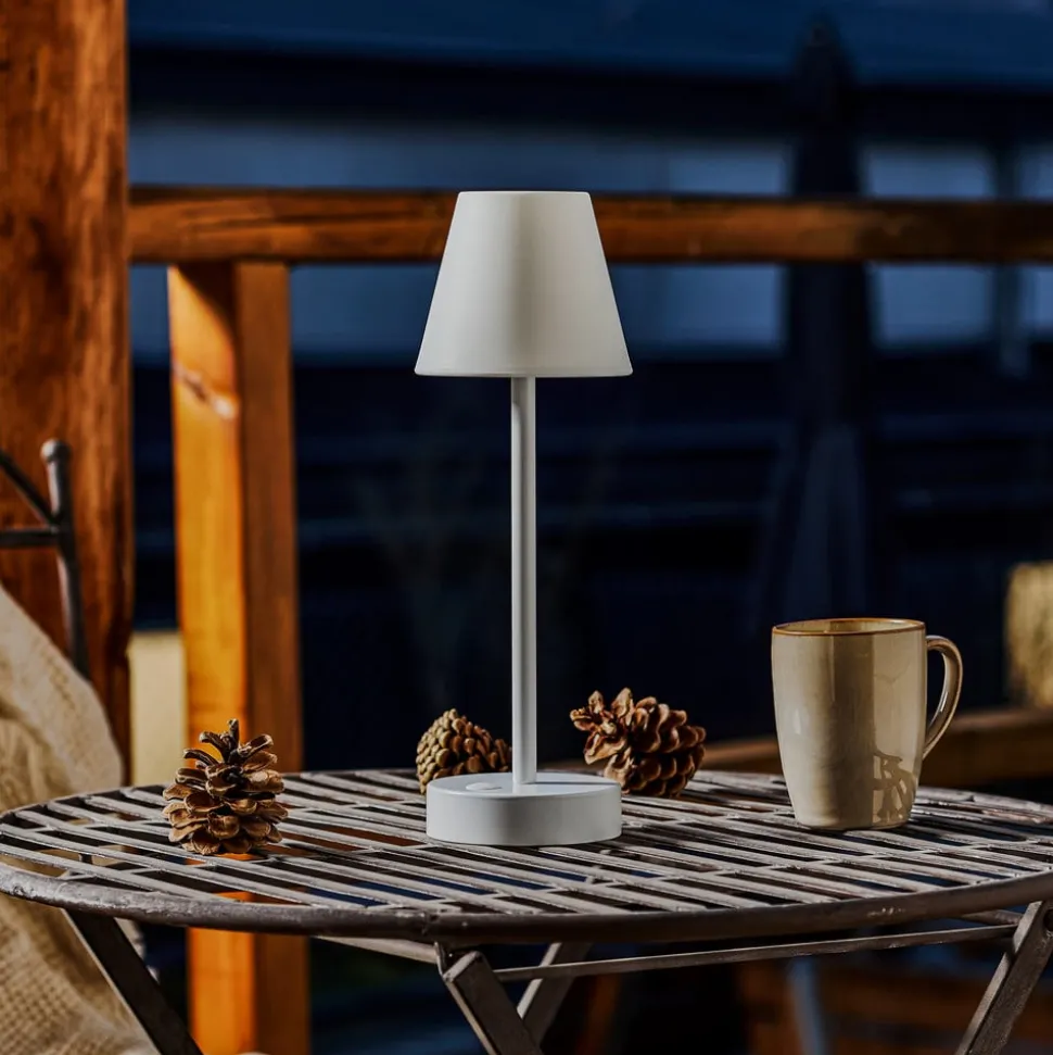 Newgarden Lola Slim LED bordlampe batteri, hvit