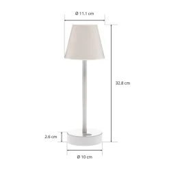 Newgarden Lola Slim LED bordlampe batteri, hvit