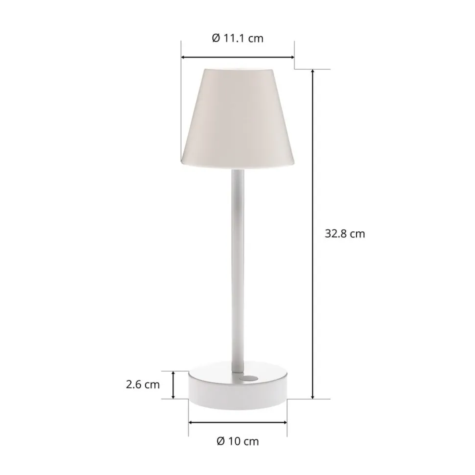 Newgarden Lola Slim LED bordlampe batteri, hvit