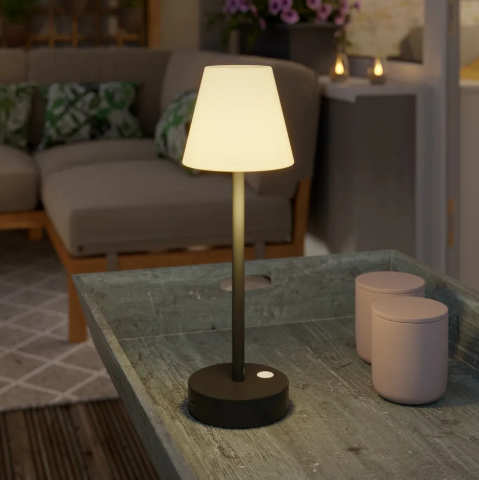 Newgarden Lola Slim LED-bordlampe batteri, antr