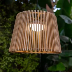 Newgarden Okinawa utendørs LED-pendellampe i bambus