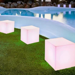 Newgarden solcellelampe Cuby kube, høyde 43 cm