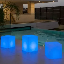 Newgarden solcellelampe Cuby kube, høyde 43 cm