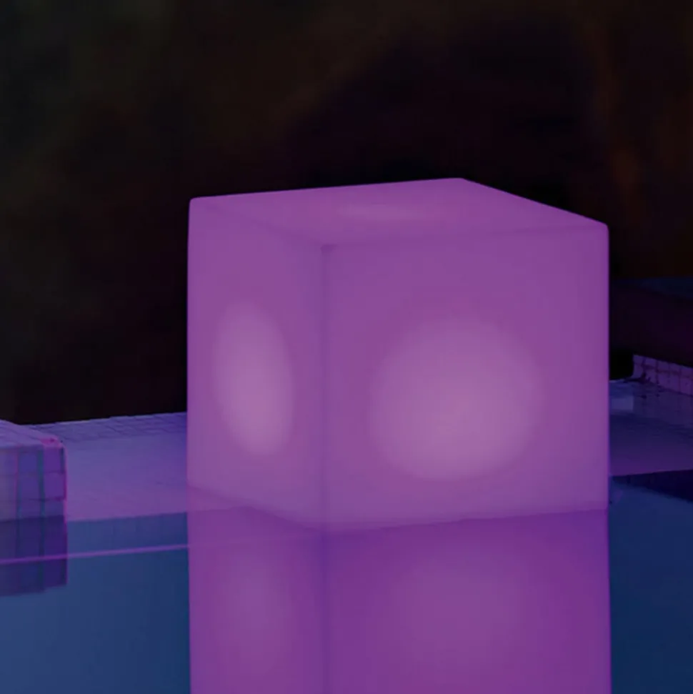 Newgarden solcellelampe Cuby kube, høyde 20 cm