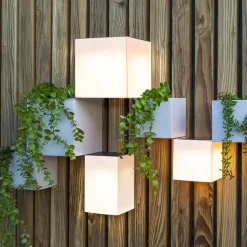 Newgarden Wally LED-solcellevegglampe, 12x12 cm