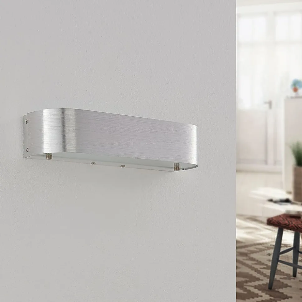 Nika vegglampe med fatning E14, aluminium