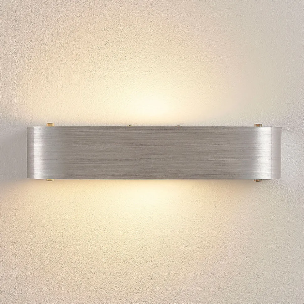 Nika vegglampe med fatning E14, aluminium