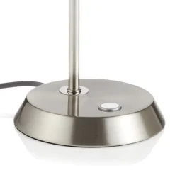 Nikkelfarget LED-bordlampe Narcos