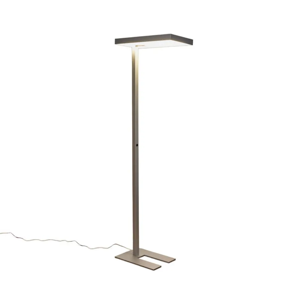 Nora LED kontorgulvlampe, bevegelsessensor, 50 W