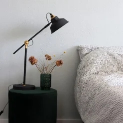 Nové bordlampe, justerbar, svart