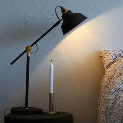 Nové bordlampe, justerbar, svart
