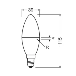 OSRAM LED Classic Star, stearinlys, matt, E14, 7,5 W, 2700 K
