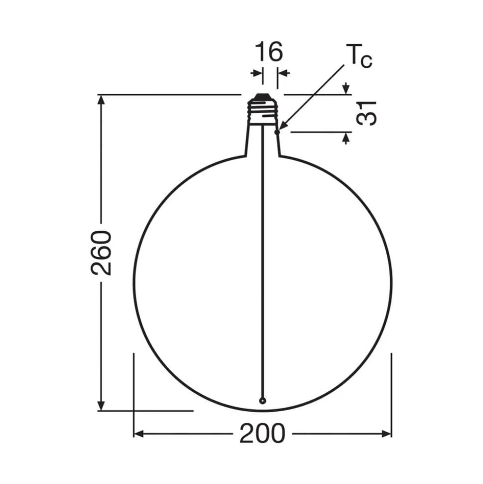 OSRAM LED Vintage Big Globe E27 4,8W 818 Filament brun dimbar