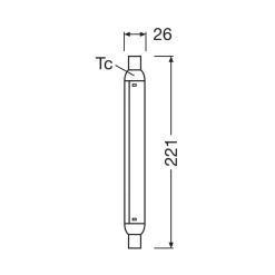 OSRAM LED-lyspærerør S15, S19, 22,1 cm, 4 W, 2 700 K
