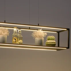 Paul Neuhaus Contura LED-hengelampe, svart, metall, dimmer