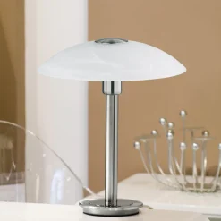 Paul Neuhaus Enova bordlampe, stålfarget