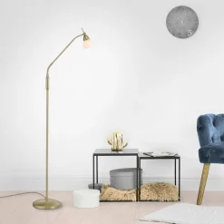 Paul Neuhaus gulvlampe Pino, messing, 163 cm, dimbar, G9