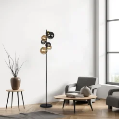 Paul Neuhaus gulvlampe Popsicle, glass, 155 cm høy, G9