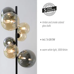 Paul Neuhaus gulvlampe Popsicle, glass, 155 cm høy, G9