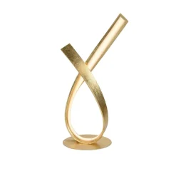 Paul Neuhaus LED-bordlampe Linda, gull, metall, dimbar