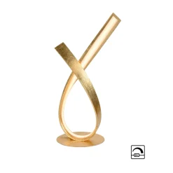 Paul Neuhaus LED-bordlampe Linda, gull, metall, dimbar