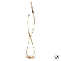 Paul Neuhaus LED-gulvlampe Linda, gull, metall, dimbar